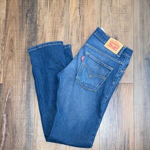 Levi's Men's Slim Jeans in Dark and Medium Blue Denim